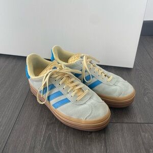 Adidas gazelle bold ‘almost blue yellow’